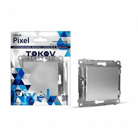 Переключатель проходной 1-кл. СП Pixel 10А IP20 механизм алюм. TOKOV ELECTRIC TKE-PX-P1-C03 переключатель проходной 1-кл. сп pixel 10а ip20 механизм алюм. tokov electric tke-px-p1-c03 с доставкой по МСК