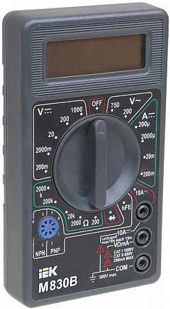 Мультиметр цифровой Universal M830B IEK TMD-2B-830 мультиметр цифровой universal m830b iek tmd-2b-830 с доставкой по МСК