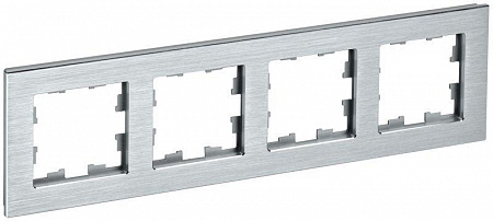 Рамка 4-м BRITE РУ-4-1-БрА металл алюм. IEK BR-M42-M-K47 рамка 4-м brite ру-4-1-бра металл алюм. iek br-m42-m-k47 с доставкой по МСК