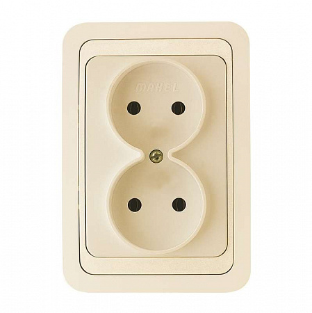 Розетка 2-м СП Mimoza 16А IP20 без заземл. крем./крем. Makel 25017 розетка 2-м сп mimoza 16а ip20 без заземл. крем./крем. makel 25017 с доставкой по МСК