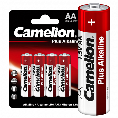 элемент питания алкалиновый aa/lr6 1.5в plus alkaline lr6-bp4 (блист.4шт) camelion 7370 с доставкой по МСК