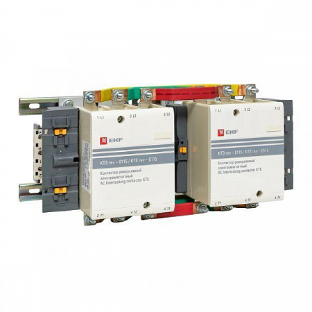 Контактор реверсивный КТЭ 115А кат. 230В AC 2НО EKF ctr-b-r-115 контактор реверсивный ктэ 115а кат. 230в ac 2но ekf ctr-b-r-115 с доставкой по МСК