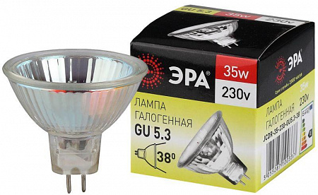 лампа галогенная gu5.3-jcdr (mr16) -35w-230v-cl эра c0027363 с доставкой по МСК