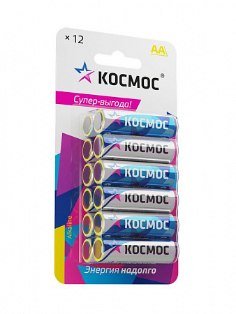 элемент питания алкалиновый aa/lr6 bp-12 (блист.12шт) космос koclr6bl12 с доставкой по МСК