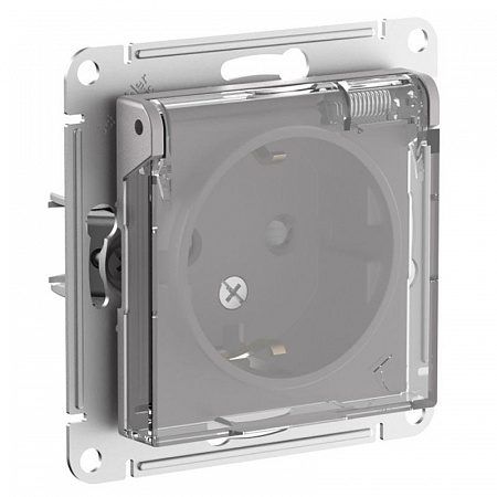 Розетка AtlasDesign Aqua 16А IP44 с заземл. защ. шторки с прозр. крышкой механизм алюм. SE ATN440346 розетка atlasdesign aqua 16а ip44 с заземл. защ. шторки с прозр. крышкой механизм алюм. se atn440346 с доставкой по МСК