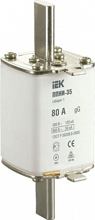 Вставка плавкая ППНИ-35 80А габарит 1 IEK DPP30-080 вставка плавкая ппни-35 80а габарит 1 iek dpp30-080 с доставкой по МСК