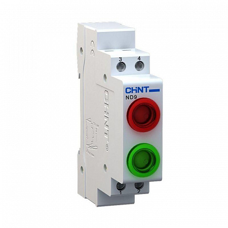 Индикатор ND9-2/gr AC/DC 230В (LED) (R) красн./зел. CHINT 594138 индикатор nd9-2/gr ac/dc 230в (led) (r) красн./зел. chint 594138 с доставкой по МСК