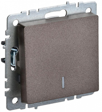 выключатель 1-кл. сп brite вс10-1-1-бртб 10а с инд. бронза iek br-v10-1-10-k45 с доставкой по МСК