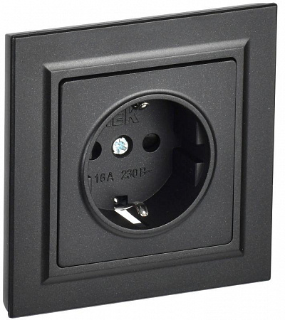 Розетка СП BRITE РСР14-1-0-БрЧ 16А в сборе с заземл. защ. шторки черн. IEK BR-R14-16-K02-F розетка сп brite рср14-1-0-брч 16а в сборе с заземл. защ. шторки черн. iek br-r14-16-k02-f с доставкой по МСК