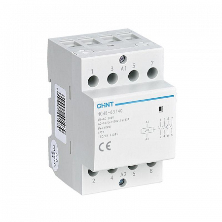 Контактор модульный NCH8-63/40 63А 4НО AC 220/230В 50Гц (R) CHINT 256101 контактор модульный nch8-63/40 63а 4но ac 220/230в 50гц (r) chint 256101 с доставкой по МСК