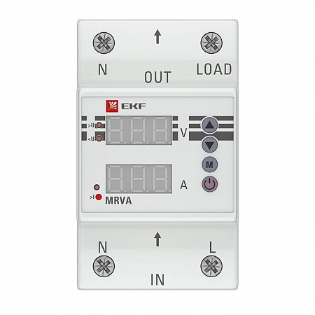 Реле напряжения и тока с дисплеем MRVA 40А PROxima EKF MRVA-40A реле напряжения и тока с дисплеем mrva 40а proxima ekf mrva-40a с доставкой по МСК