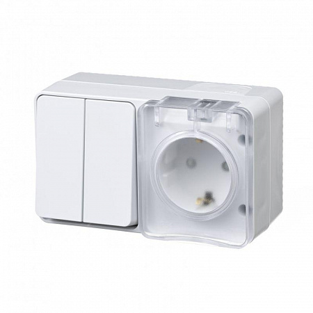Блок ОП AtlasDesign Profi54 (розетка 16А 250В с заземл. защ. шторки + 2-кл. выкл. 10А) IP54 бел. SE ATN540174 блок оп atlasdesign profi54 (розетка 16а 250в с заземл. защ. шторки + 2-кл. выкл. 10а) ip54 бел. se atn540174 с доставкой по МСК