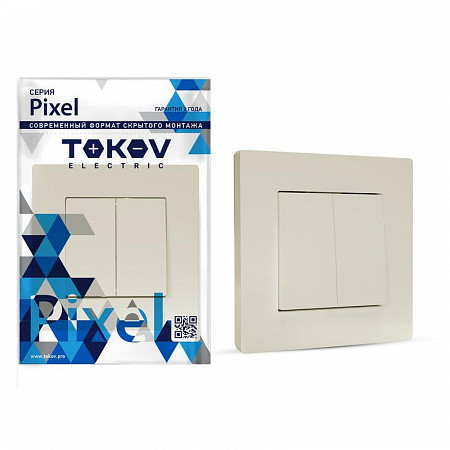 Выключатель 2-кл. СП Pixel 10А IP20 в сборе беж. TOKOV ELECTRIC TKE-PX-V2F-C02 выключатель 2-кл. сп pixel 10а ip20 в сборе беж. tokov electric tke-px-v2f-c02 с доставкой по МСК