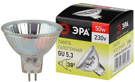 лампа галогенная gu5.3-jcdr (mr16) -50w-230v-cl эра c0027365 с доставкой по МСК
