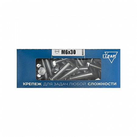 Болт с шестигранной головкой М6х30 DIN 933 оцинк. (уп.60шт) Tech-Krep/Zitar 105203 болт с шестигранной головкой м6х30 din 933 оцинк. (уп.60шт) tech-krep/zitar 105203 с доставкой по МСК