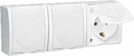 Розетка 3-м ОП Simon15 16А IP54 250В с заземл. с крышкой винт. клеммы бел. Simon 1594437-030 розетка 3-м оп simon15 16а ip54 250в с заземл. с крышкой винт. клеммы бел. simon 1594437-030 с доставкой по МСК