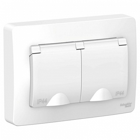 Розетка 2-м СП Blanca 16А IP44 250В с заземл. защ. шторки с крышкой бел. SE BLNRS441121 розетка 2-м сп blanca 16а ip44 250в с заземл. защ. шторки с крышкой бел. se blnrs441121 с доставкой по МСК