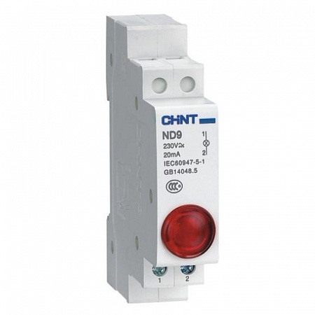 Индикатор ND9-1/r AC/DC 230В (LED) (R) красн. CHINT 594113 индикатор nd9-1/r ac/dc 230в (led) (r) красн. chint 594113 с доставкой по МСК