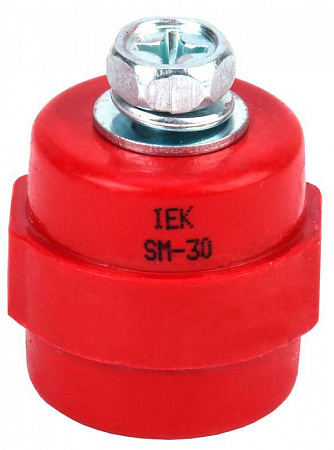 Изолятор SM30 (М8) силовой с болтом IEK YIS11-30-08-B изолятор sm30 (м8) силовой с болтом iek yis11-30-08-b с доставкой по МСК