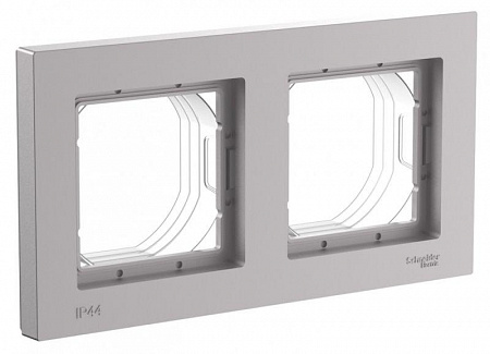Рамка 2-пост. AtlasDesign Aqua IP44 алюм. SE ATN440302 рамка 2-пост. atlasdesign aqua ip44 алюм. se atn440302 с доставкой по МСК