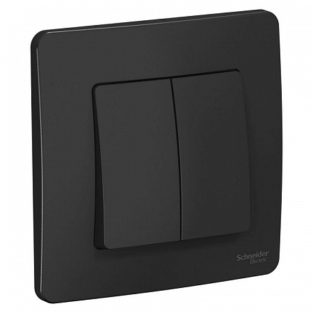 выключатель 2-кл. сп blanca 10а ip20 (сх. 5) 250в антрацит se blnvs010506 с доставкой по МСК