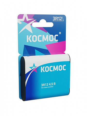 Элемент питания солевой "квадрат" 3R12 1BL (блист.1шт) Космос KOC3R121BL элемент питания солевой "квадрат" 3r12 1bl (блист.1шт) космос koc3r121bl с доставкой по МСК