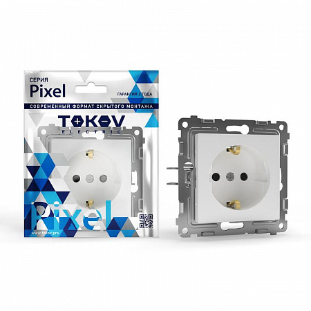 Розетка 1-м СП Pixel 16А IP20 с заземл. механизм бел. TOKOV ELECTRIC TKE-PX-R1Z-C01 розетка 1-м сп pixel 16а ip20 с заземл. механизм бел. tokov electric tke-px-r1z-c01 с доставкой по МСК