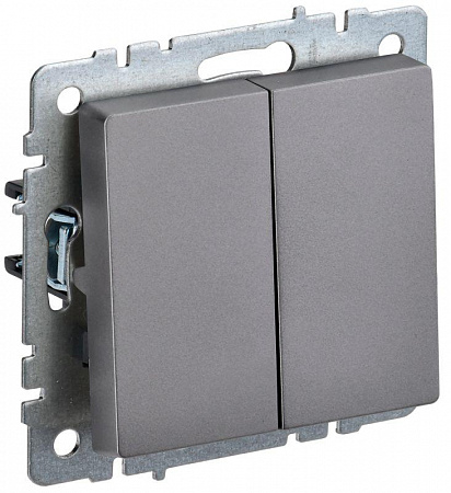 Выключатель 2-кл. СП BRITE ВС10-2-0-БрС 10А сталь IEK BR-V20-0-10-K46 выключатель 2-кл. сп brite вс10-2-0-брс 10а сталь iek br-v20-0-10-k46 с доставкой по МСК
