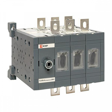 Рубильник 3п 200А реверсивный без рукоятки управления TwinBlock EKF tb-s-200-3p-rev рубильник 3п 200а реверсивный без рукоятки управления twinblock ekf tb-s-200-3p-rev с доставкой по МСК