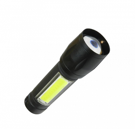 фонарь аккумуляторный xpe 3вт + cob 3вт литиевый аккум. 600ма.ч micro usb шнур космос kocac1011lith с доставкой по МСК