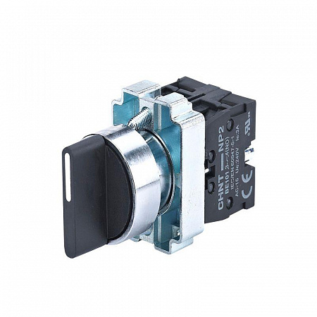 переключатель np2-bd25 2 полож. с фиксацией 1нз +1но ip40 chint 573981 с доставкой по МСК