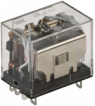 Реле РЭК 77-4 10А 220В AC IEK RRP10-4-10-220A реле рэк 77-4 10а 220в ac iek rrp10-4-10-220a с доставкой по МСК