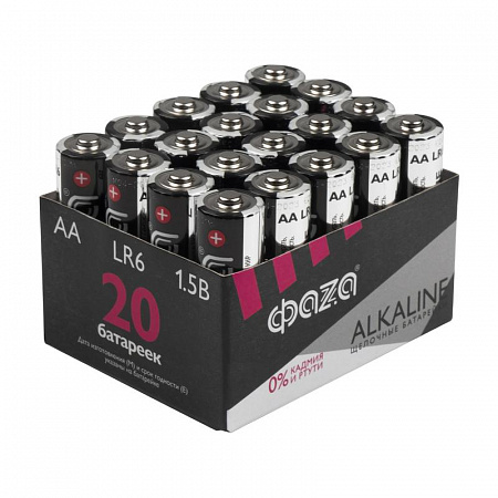 Элемент питания алкалиновый AA/LR6 1.5В Alkaline Pack-20 (уп.20шт) ФАZА 5028098 элемент питания алкалиновый aa/lr6 1.5в alkaline pack-20 (уп.20шт) фаzа 5028098 с доставкой по МСК
