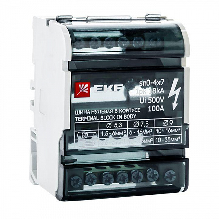 Шина нулевая в корпусе 4х7 EKF sn0-4x7 шина нулевая в корпусе 4х7 ekf sn0-4x7 с доставкой по МСК