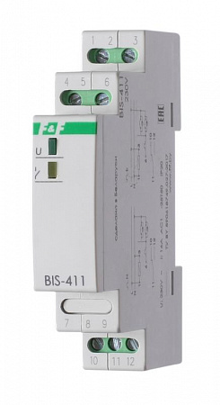 реле импульсное bis-411 (230в 16а 1р монтаж на din-рейке 35мм) f&f ea01.005.001 с доставкой по МСК