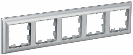 Рамка 5-м BRITE РУ-5-Бр алюм./алюм. IEK BR-M52-12-K47 рамка 5-м brite ру-5-бр алюм./алюм. iek br-m52-12-k47 с доставкой по МСК