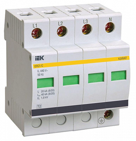 Ограничитель перенапряжения ОПС1-C 4P KARAT IEK MOP20-4-C ограничитель перенапряжения опс1-c 4p karat iek mop20-4-c с доставкой по МСК