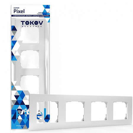 Рамка 4-м Pixel универс. бел. TOKOV ELECTRIC TKE-PX-RM4-C01 рамка 4-м pixel универс. бел. tokov electric tke-px-rm4-c01 с доставкой по МСК