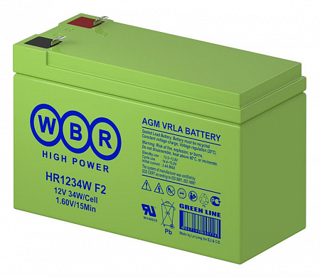 Аккумулятор 12В 9А.ч WBR HR1234W F2 WBR аккумулятор 12в 9а.ч wbr hr1234w f2 wbr с доставкой по МСК