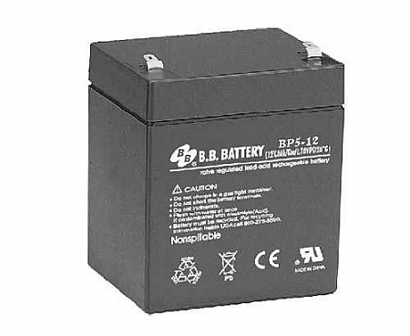 Аккумулятор 12В 5А.ч BP 5-12 B.B. Battery аккумулятор 12в 5а.ч bp 5-12 b.b. battery с доставкой по МСК