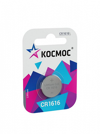 элемент питания литиевый cr1616 1хbl (блист.1шт) космос kocr16161bl с доставкой по МСК
