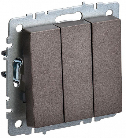 Выключатель 3-кл. СП BRITE ВС10-3-0-БрТБ 10А бронза IEK BR-V30-0-10-K45 выключатель 3-кл. сп brite вс10-3-0-бртб 10а бронза iek br-v30-0-10-k45 с доставкой по МСК