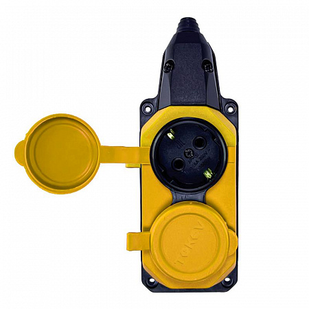 колодка удлинителя 2-м с заземл. 16а ip44 каучук желт. tokov tke-c07-kk2-z с доставкой по МСК