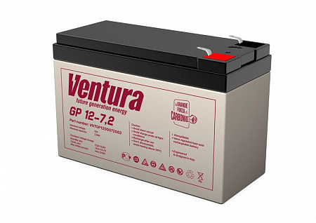 Аккумулятор 12В 7.2А.ч GP 12-7.2 Ventura аккумулятор 12в 7.2а.ч gp 12-7.2 ventura с доставкой по МСК