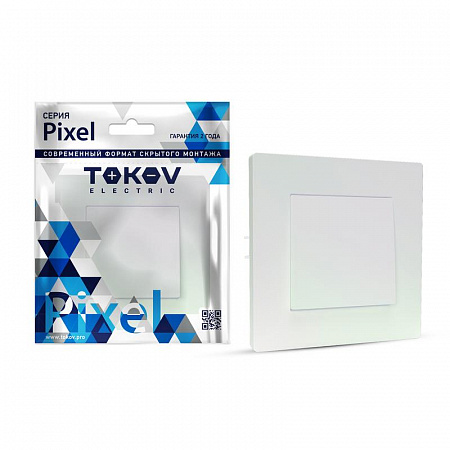 выключатель 1-кл. сп pixel 10а ip20 в сборе перламутр. tokov electric tke-px-v1f-c04 с доставкой по МСК