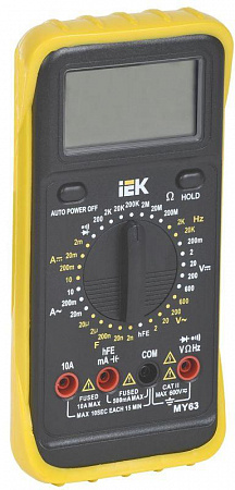 Мультиметр цифровой Professional MY63 IEK TMD-5S-063 мультиметр цифровой professional my63 iek tmd-5s-063 с доставкой по МСК