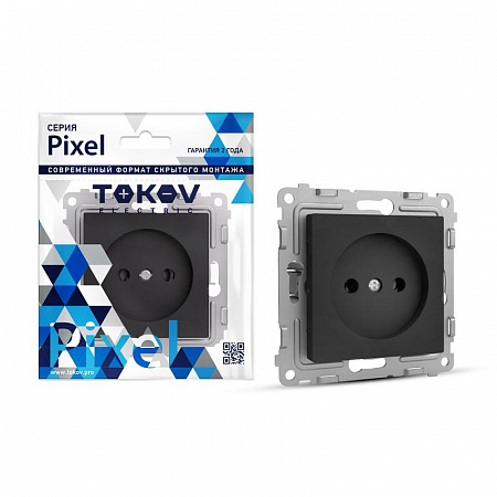 Розетка 1-м СП Pixel 16А IP20 без заземл. механизм карбон TOKOV ELECTRIC TKE-PX-R1-C14 розетка 1-м сп pixel 16а ip20 без заземл. механизм карбон tokov electric tke-px-r1-c14 с доставкой по МСК