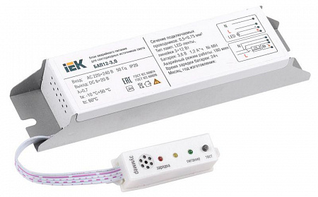 Блок аварийного питания БАП12-3.0 для LED IEK LLVPOD-EPK-12-3H блок аварийного питания бап12-3.0 для led iek llvpod-epk-12-3h с доставкой по МСК
