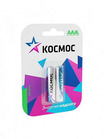 Элемент питания алкалиновый AAA/LR03 BP-2 (блист.2шт) КОСМОС KOCLR032BL элемент питания алкалиновый aaa/lr03 bp-2 (блист.2шт) космос koclr032bl с доставкой по МСК