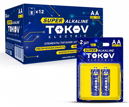 Элемент питания алкалиновый AA/LR6 (блист.2шт) TOKOV ELECTRIC TKE-ALS-LR6/B2 элемент питания алкалиновый aa/lr6 (блист.2шт) tokov electric tke-als-lr6/b2 с доставкой по МСК